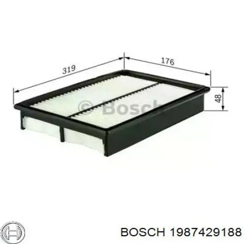 Купити 1987429188 Bosch Автомобільний фільтр повітря