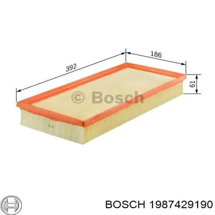 Елемент повітряного фільтра Bosch 1987429190 ціна, від 13.28 USD