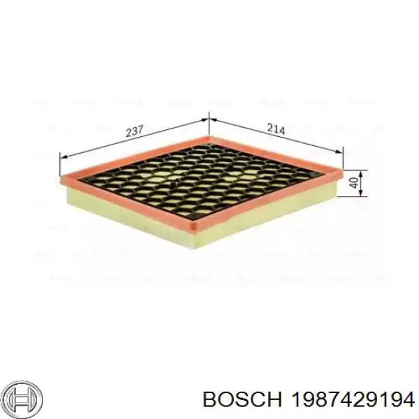 Купити 1987429194 Bosch Автомобільний фільтр повітря