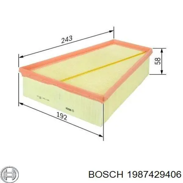 Повітряний фільтр 1987429406 Bosch