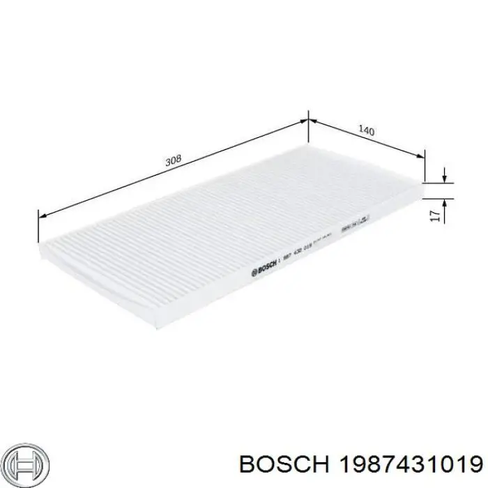 Фільтр салону 1987431019 Bosch