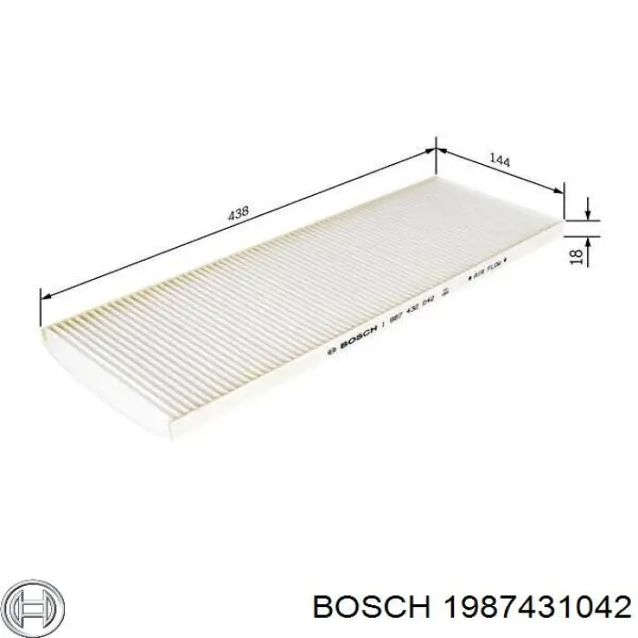 Купити 1987431042 Bosch Фільтр салону вугільний