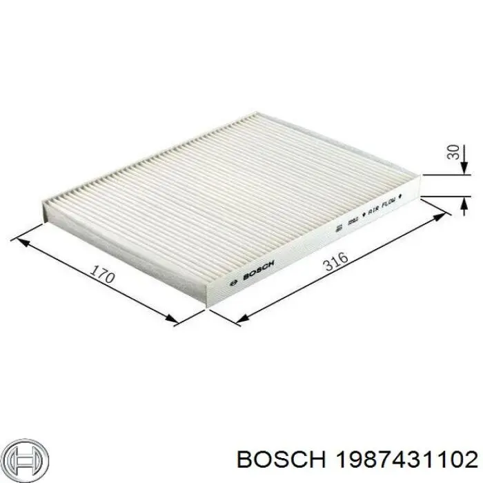 1987431102 Bosch Внутрішньосалонний фільтр