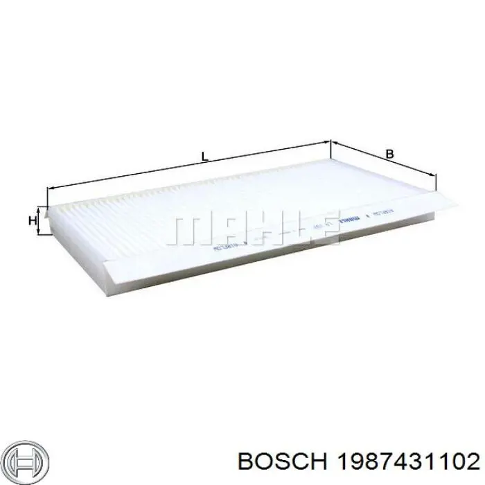 Фільтр повітряний обігрівача Bosch 1987431102 ціна, від 10.28 USD