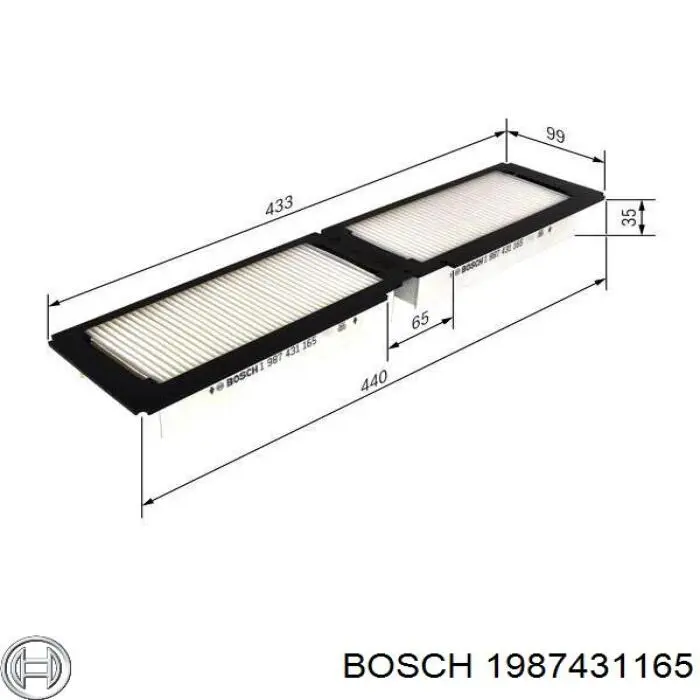 Фільтр салону 1987431165 Bosch