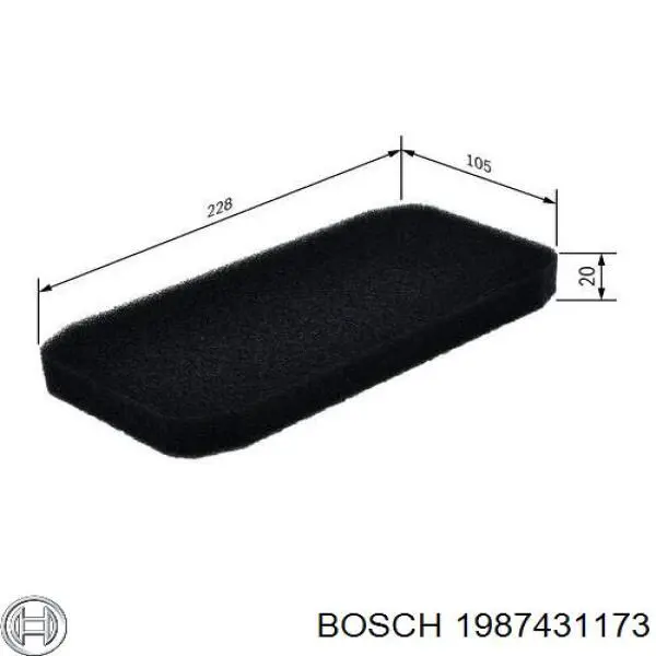 1987431173 Bosch фільтр салону