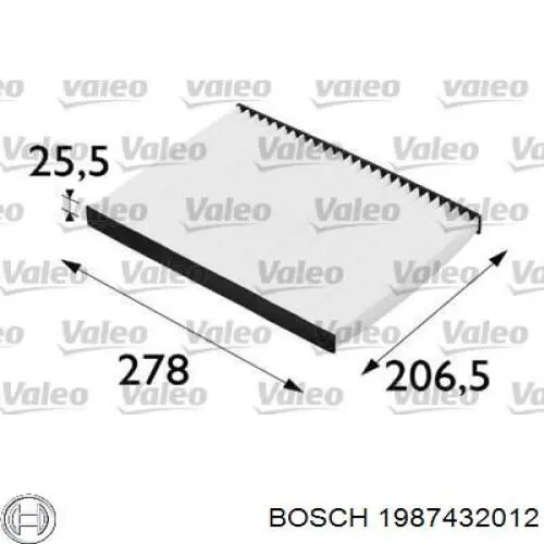 Фільтр салону 1987432012 Bosch