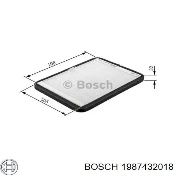 Фільтр салону 1987432018 Bosch