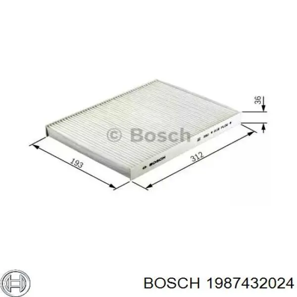 Фільтр повітряний обігрівача Bosch 1987432024 ціна, від 7.37 USD
