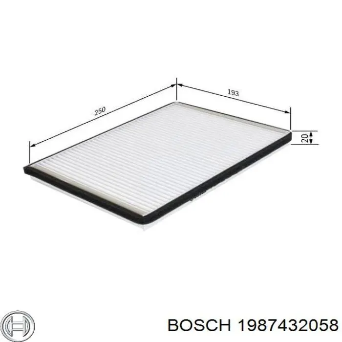Повітряний фільтр салону Bosch 1987432058