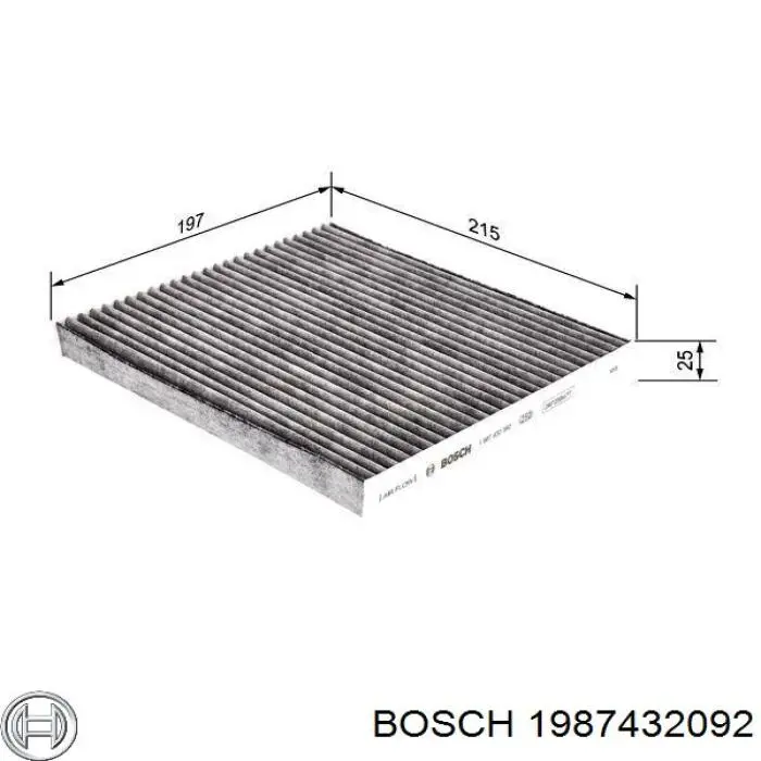 Фільтр салону 1987432092 Bosch