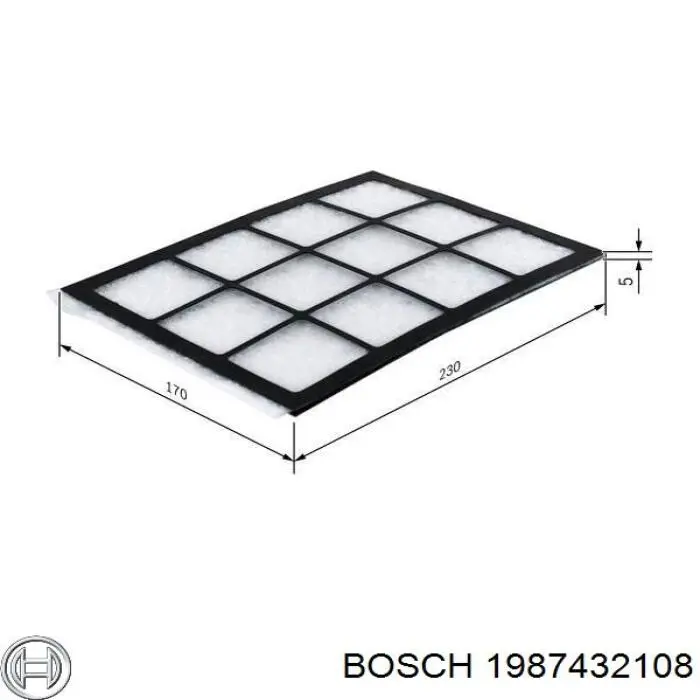 Фільтр салону 1987432108 Bosch