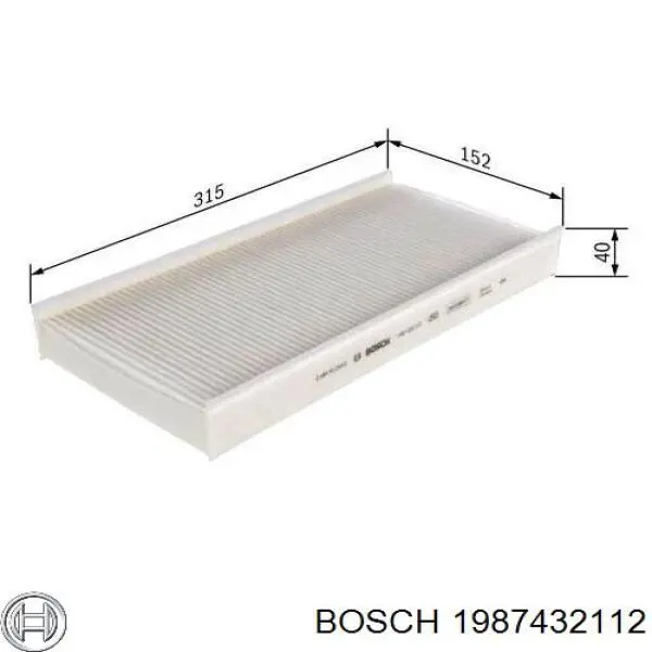 1987432112 Bosch Внутрішньосалонний фільтр