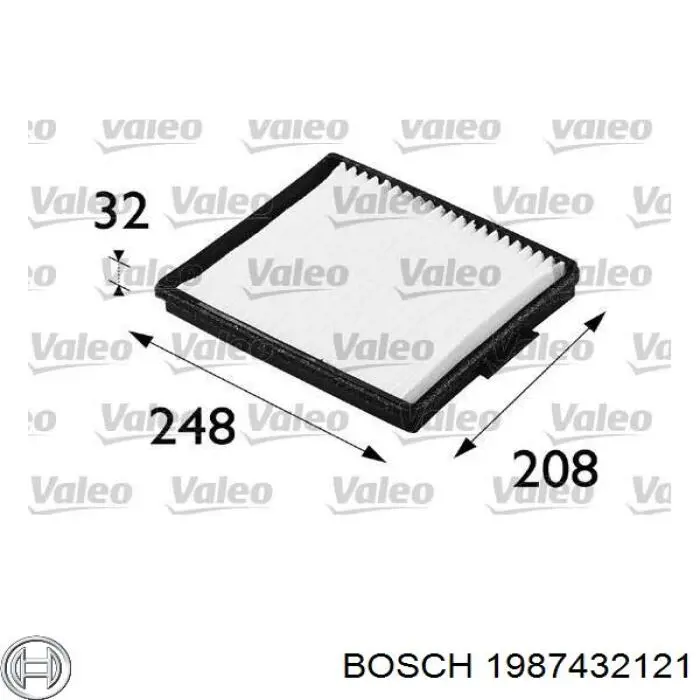 Фільтр повітряний обігрівача Bosch 1987432121 ціна, від 7.79 USD