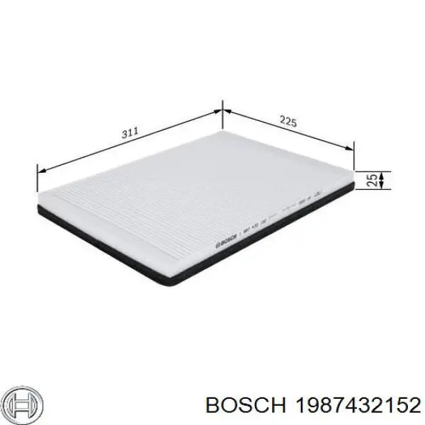 1987432152 Bosch фільтр салону