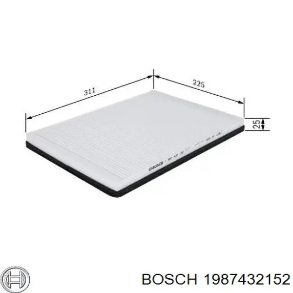 Фільтр салону 1987432152 Bosch