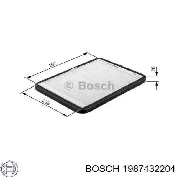 Фільтр повітряний обігрівача Bosch 1987432204 ціна, від 4.84 USD