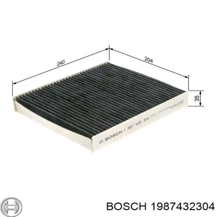 Повітряний фільтр салону Bosch 1987432304