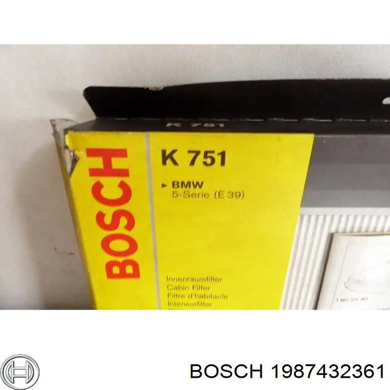 Фільтр повітряний обігрівача Bosch 1987432361 ціна, від 21.63 USD