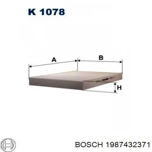 1987432371 Bosch Внутрішньосалонний фільтр