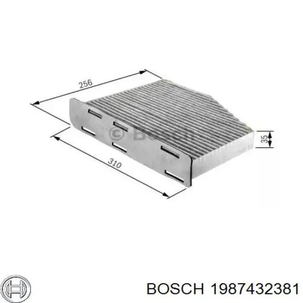 Купити 1987432381 Bosch Фільтр салону вугільний