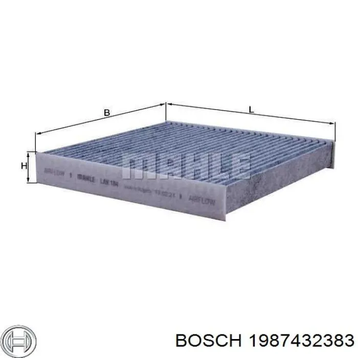 Фільтр повітряний обігрівача Bosch 1987432383 ціна, від 6.69 USD