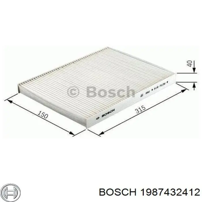 Повітряний фільтр салону Bosch 1987432412