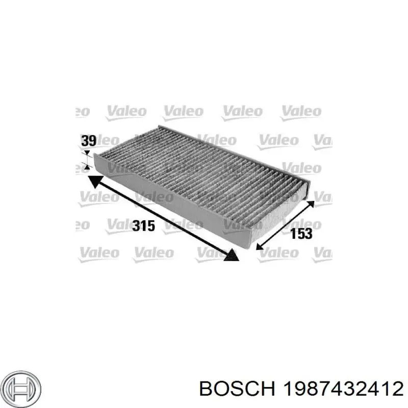 Купити 1987432412 Bosch Фільтр салону вугільний