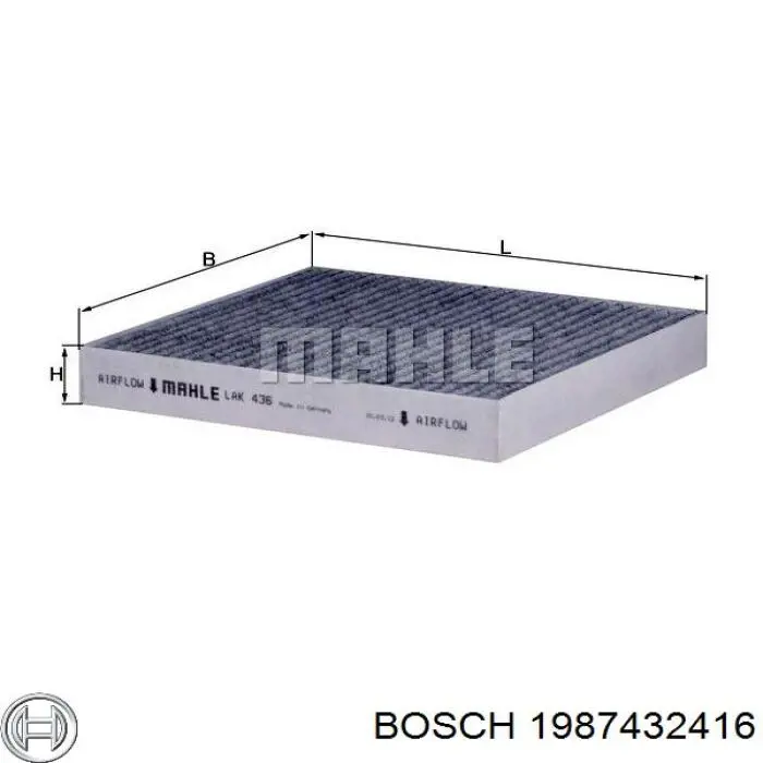 Фільтр салону 1987432416 Bosch