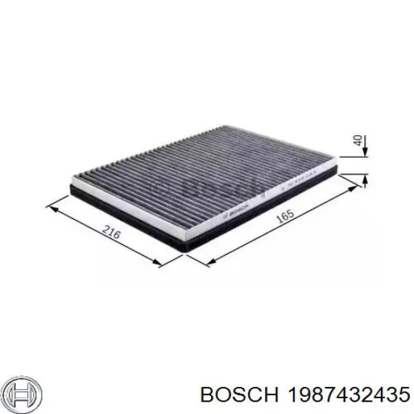 Фільтр повітряний обігрівача Bosch 1987432435 ціна, від 5.70 USD