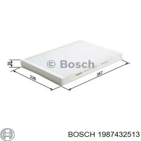 Фільтр повітряний обігрівача Bosch 1987432513 ціна, від 13.93 USD