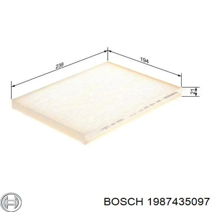 Повітряний фільтр салону Bosch 1987435097