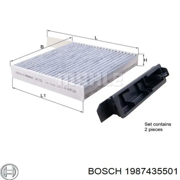 Повітряний фільтр салону Bosch 1987435501