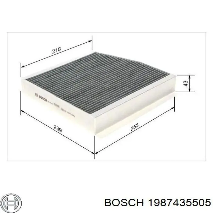 Купити 1987435505 Bosch Фільтр салону вугільний