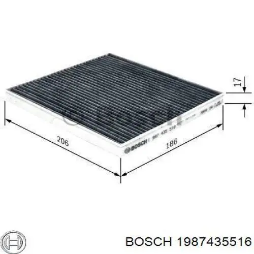 Фільтр повітряний обігрівача Bosch 1987435516 ціна, від 6.65 USD