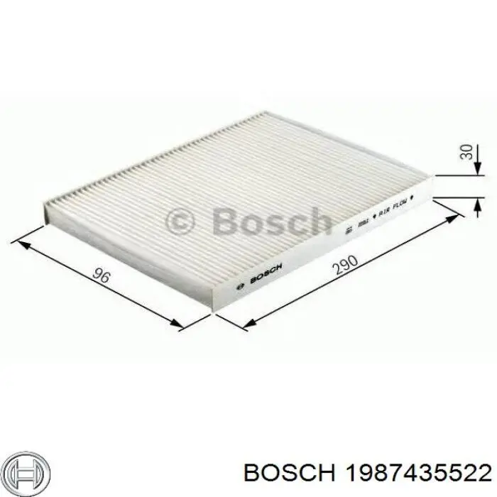 Фільтр повітряний обігрівача Bosch 1987435522 ціна, від 9.29 USD