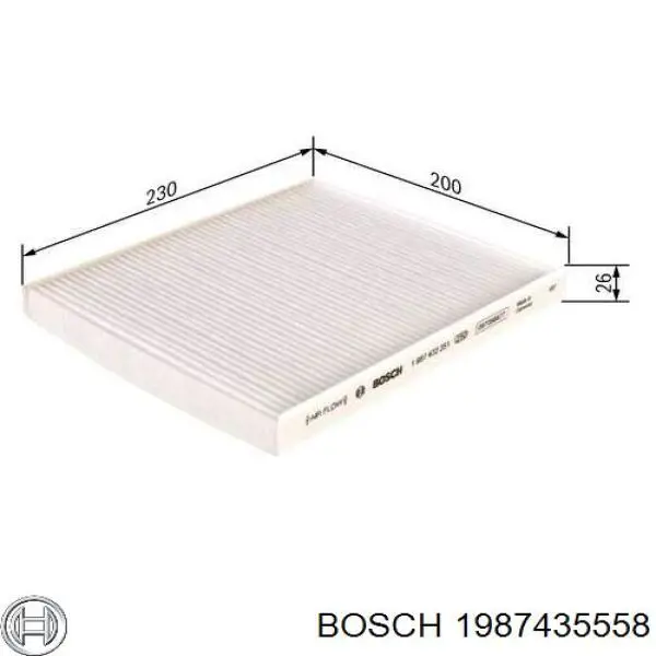 Фільтр салону 1987435558 Bosch