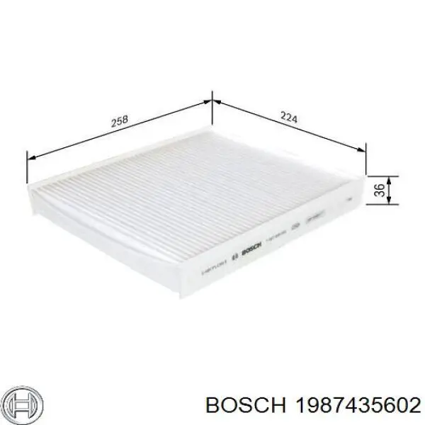 Повітряний фільтр салону Bosch 1987435602
