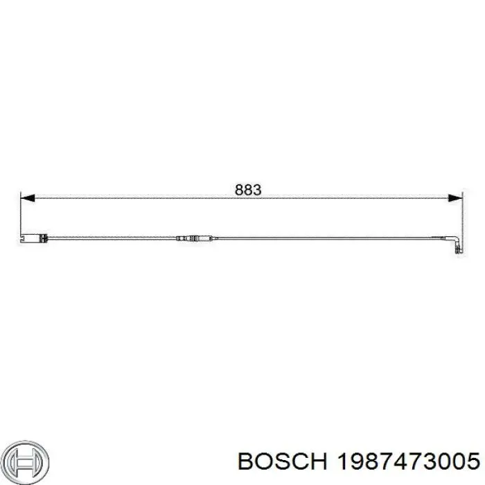 1987473005 Bosch датчик зносу гальмівних колодок, задній
