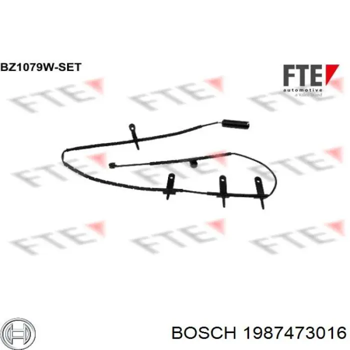 Купити 1987473016 Bosch Датчик зносу гальмівних колодок, задній