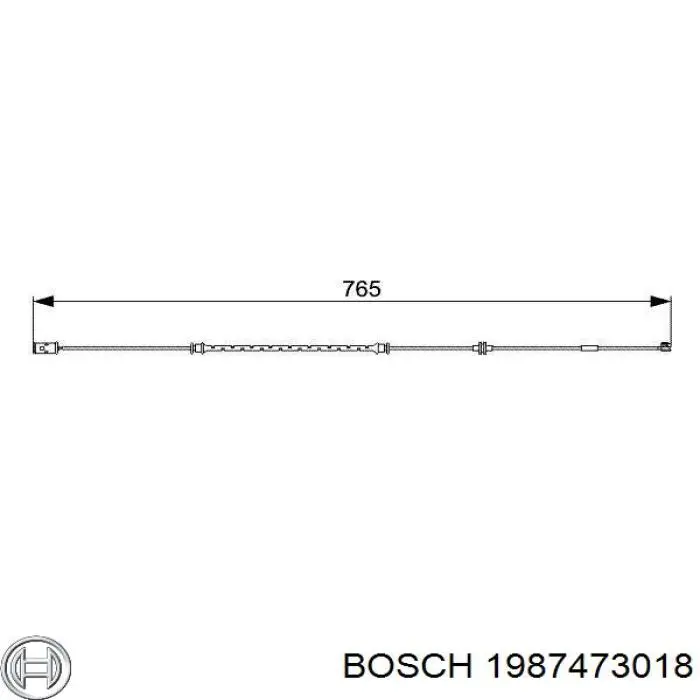 1987473018 Bosch датчик зносу гальмівних колодок, передній
