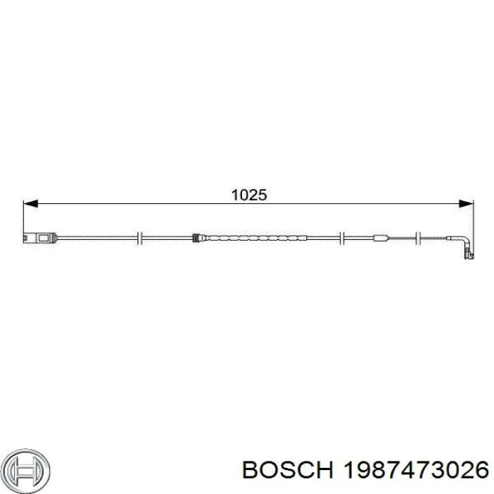 Датчик зносу гальмівних колодок, задній 1987473026 Bosch