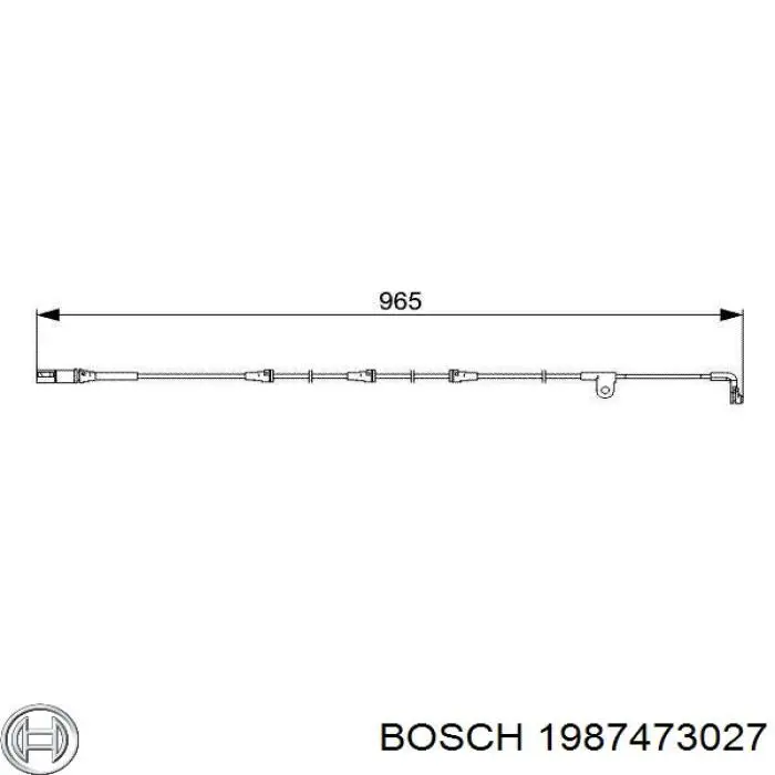 Датчик зносу гальмівних колодок, передній 1987473027 Bosch