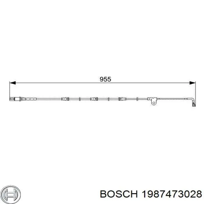 1987473028 Bosch датчик зносу гальмівних колодок, передній
