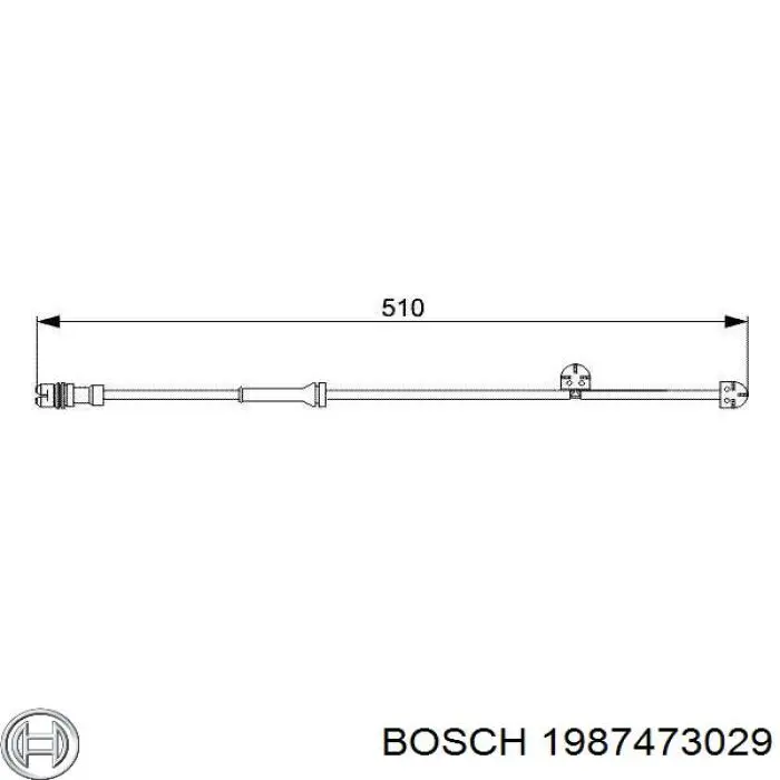 Датчик зносу гальмівних колодок, задній Bosch 1987473029