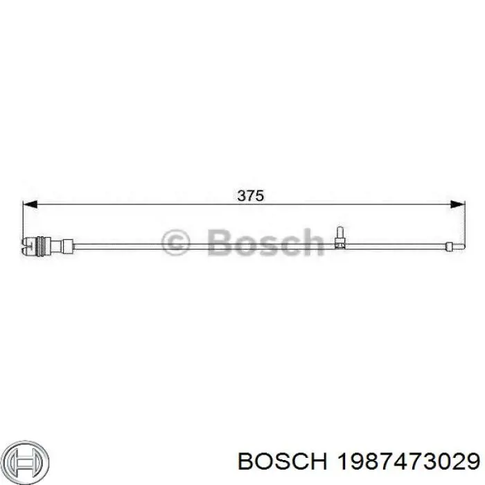 Датчик зносу гальмівних колодок, задній Bosch 1987473029 ціна, від 7.03 USD