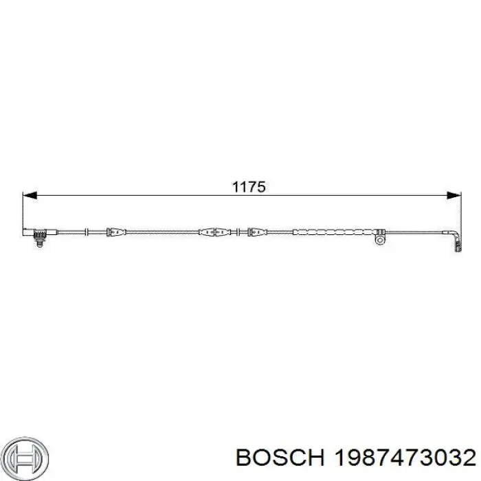 1987473032 Bosch датчик зносу гальмівних колодок, задній