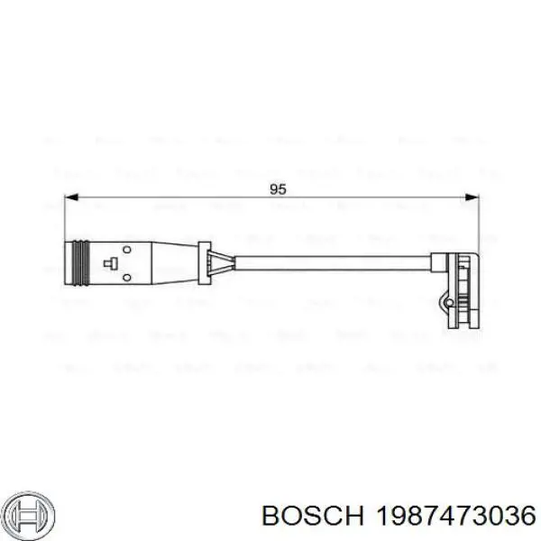Датчик зносу гальмівних колодок, задній Bosch 1987473036 ціна, від 3.53 USD
