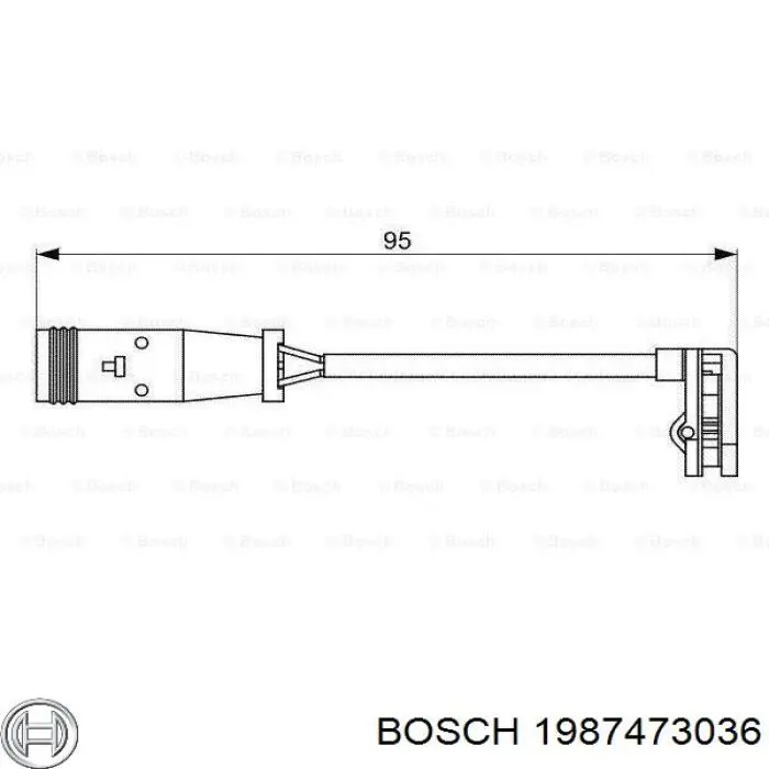 1987473036 Bosch датчик зносу гальмівних колодок, задній