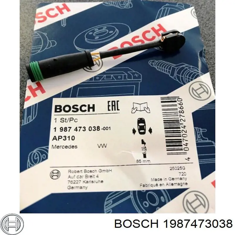 Датчик зносу гальмівних колодок, задній Bosch 1987473038 ціна, від 4.16 USD